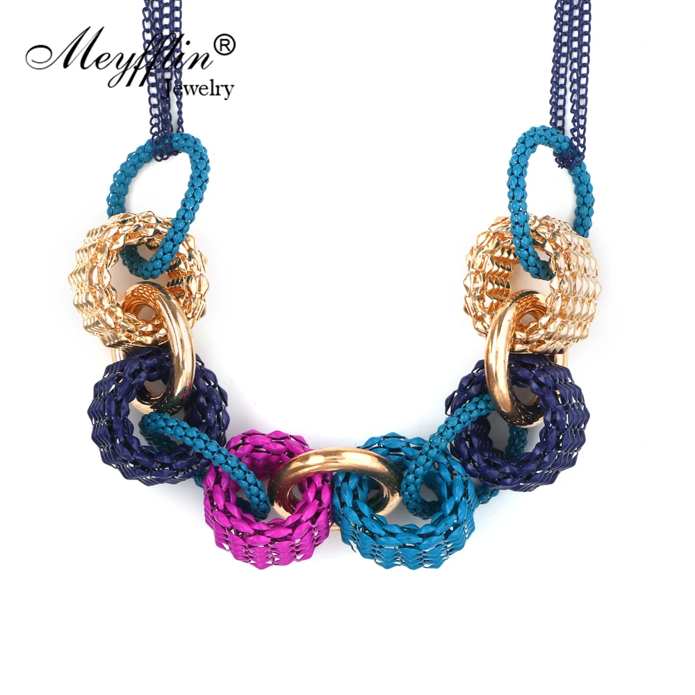 Женское и мужское винтажное ожерелье Collares из металлического сплава с круглой