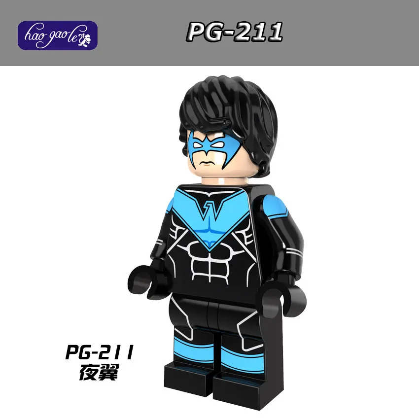 10 шт./лот haogaole строительные блоки PG211 Nightwing Супер герой мстители кирпичи игрушки