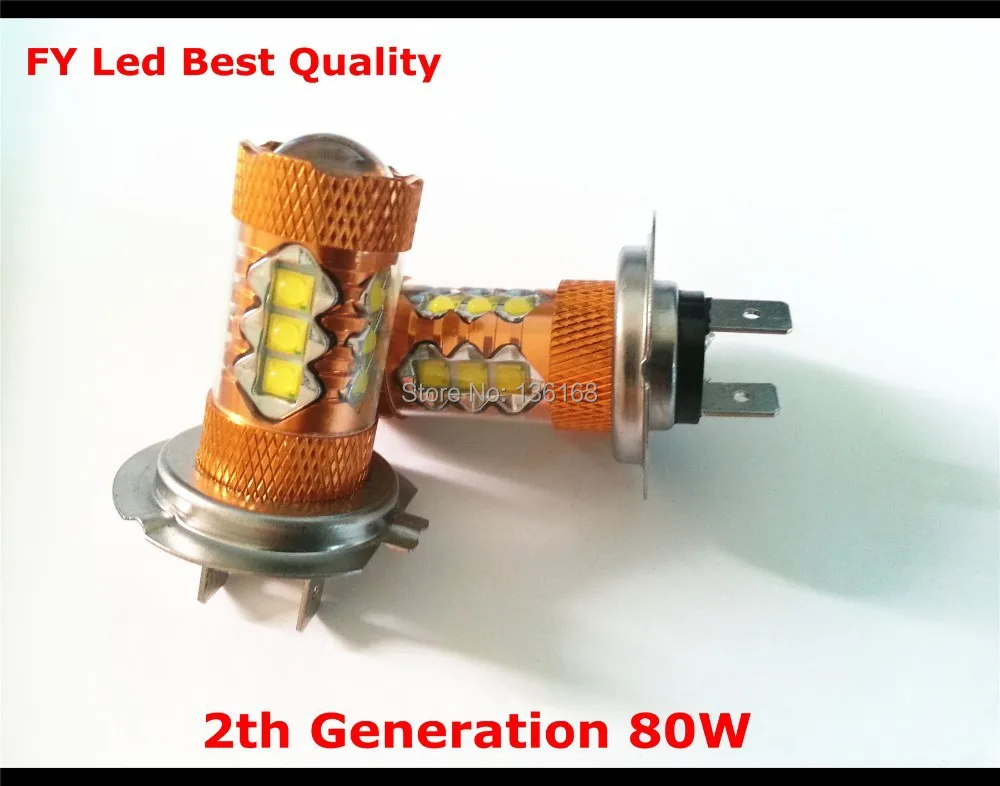 2x80 Вт CREE XB-D чипы светодиодный Nebelscheinwerfer H7 без ошибок авто Scheinwerfer Linse Weib ото лампе