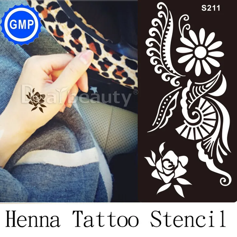 50 шт./лот трафареты для татуировок хной живописи блестки боди арта шаблоны на