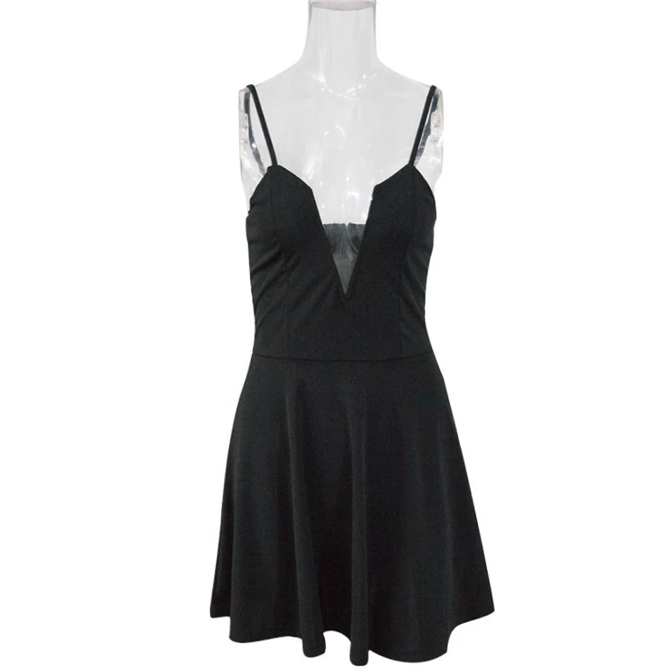 

Punk Rave Dress Deep V Neck Robe Femme Ete 2021 Black Sleeveless Dress A Line Women Sukienka Harness Gown Red Ruffle Dress Kleid