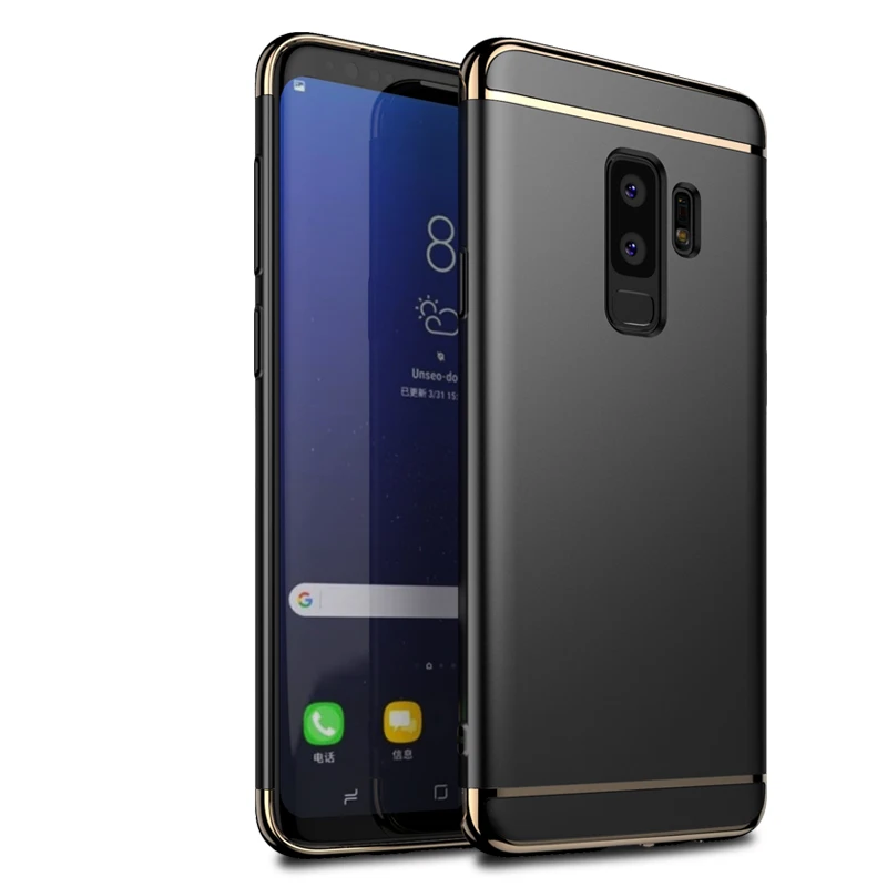 

For Samsung Galaxy S9 Plus Case Vpower 3 in 1 Ultra Slim Cases For Samsung Galaxy S9 Luxury PC Hard Plating Phone Back Cover