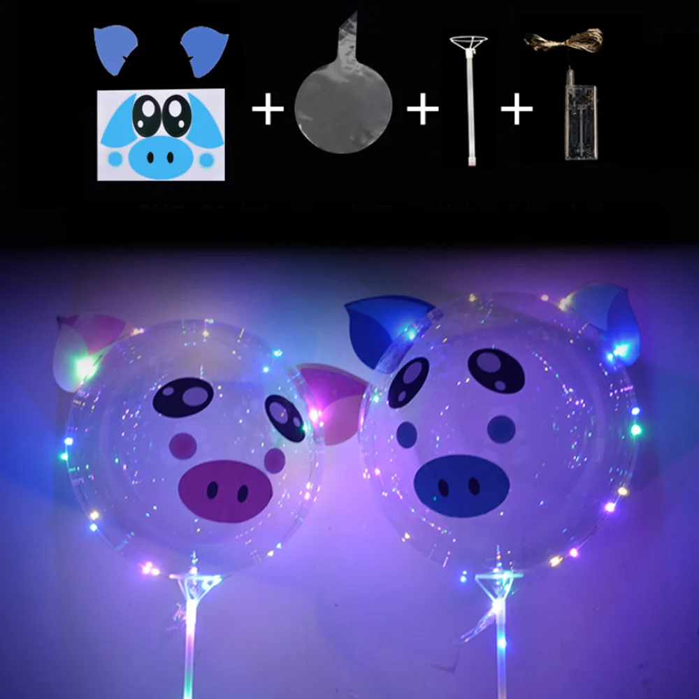 Фото Детская Наклейка в форме свиньи волнистый шар игрушка сделай сам LED светящийся