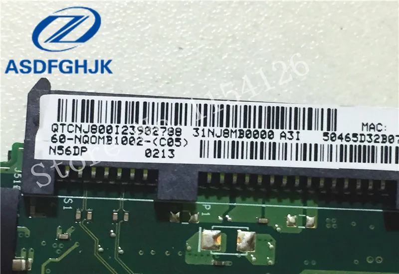 Материнская плата 60-NQOMB1002-C03 для ноутбука Asus N56DP Radeon HD 7700M Graphics 2GM 100%