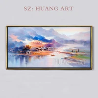 abstract landscape knife is ablaze modern landscape of large sitting room wall painting decorative arts lobby office conference