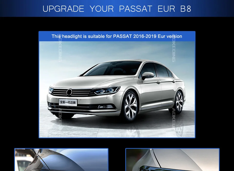 AKD автомобильный Стайлинг для VW Passat B8 светодиодный налобный фонарь- Magotan фары DRL Hid головной фонарь Ангел глаз биксеноновый луч аксессуары