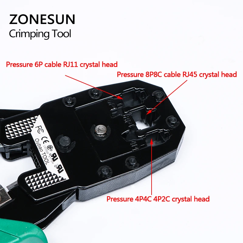 Обжимной инструмент ZONESUN RJ45 RJ11 4P4C 4P2C для проводов обжимной ПК ручной обжима