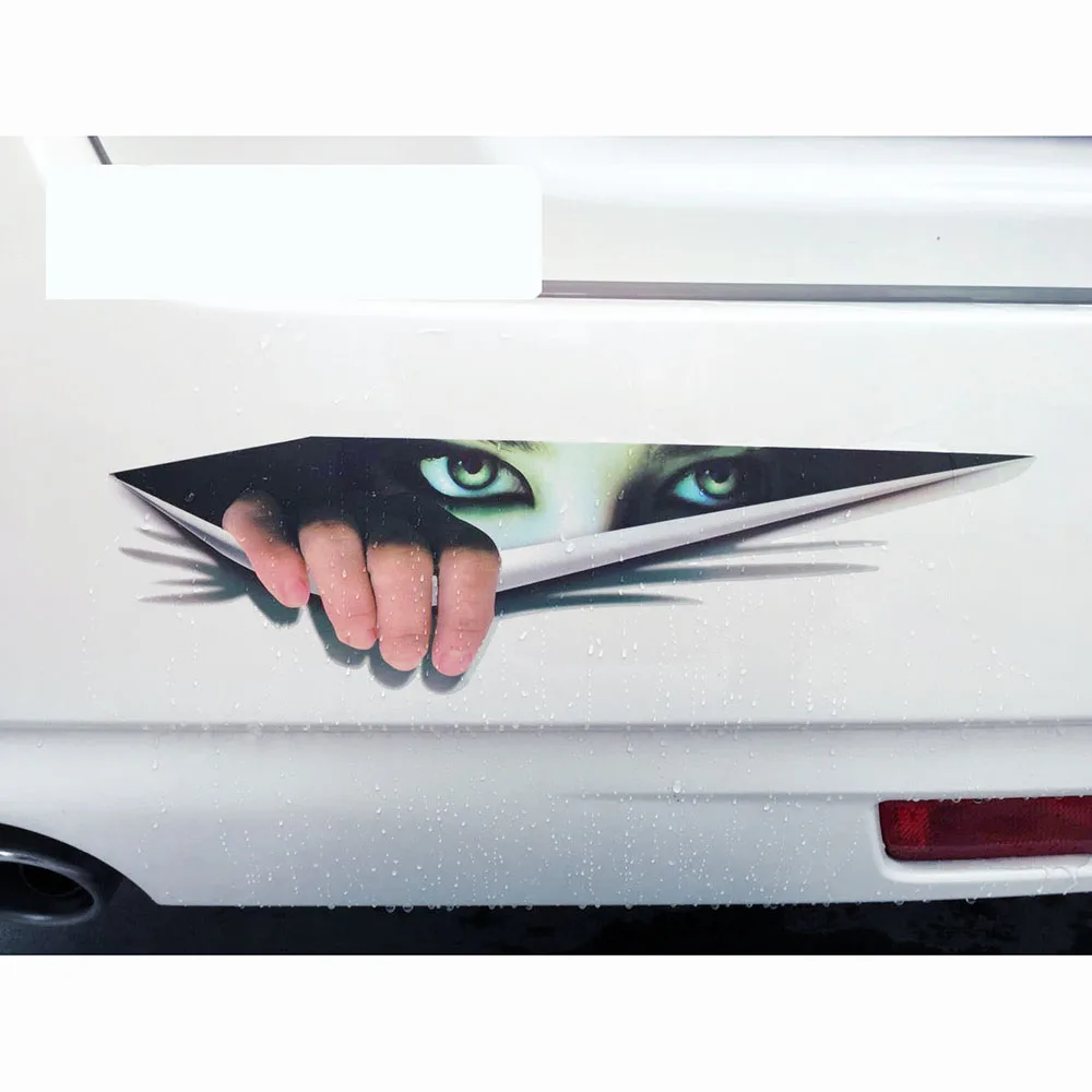 Забавная наклейка для автомобиля 3D глаза глазки монстр водонепроницаемые модные