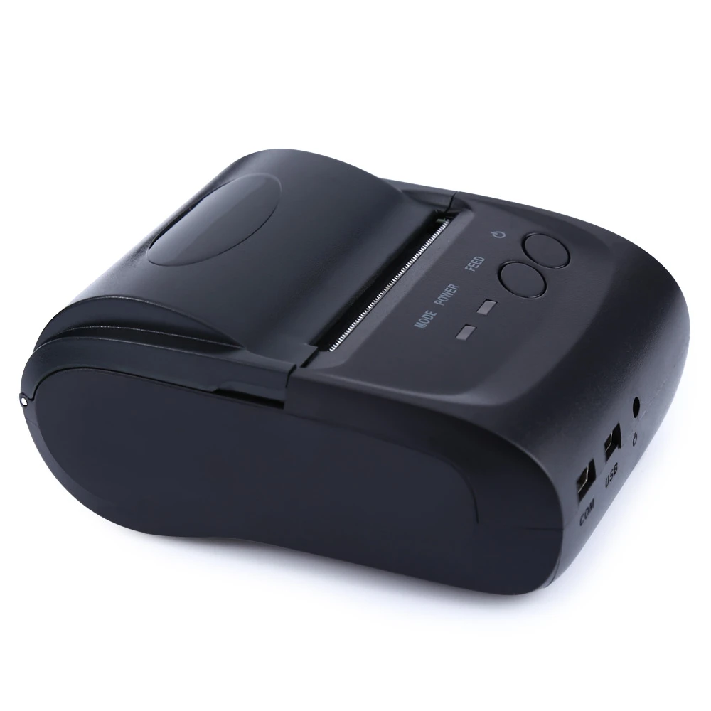 ZJ 5802LD Портативный Мини Bluetooth принтер 58 мм Термальность получения US/ЕС Plug Smart Auto