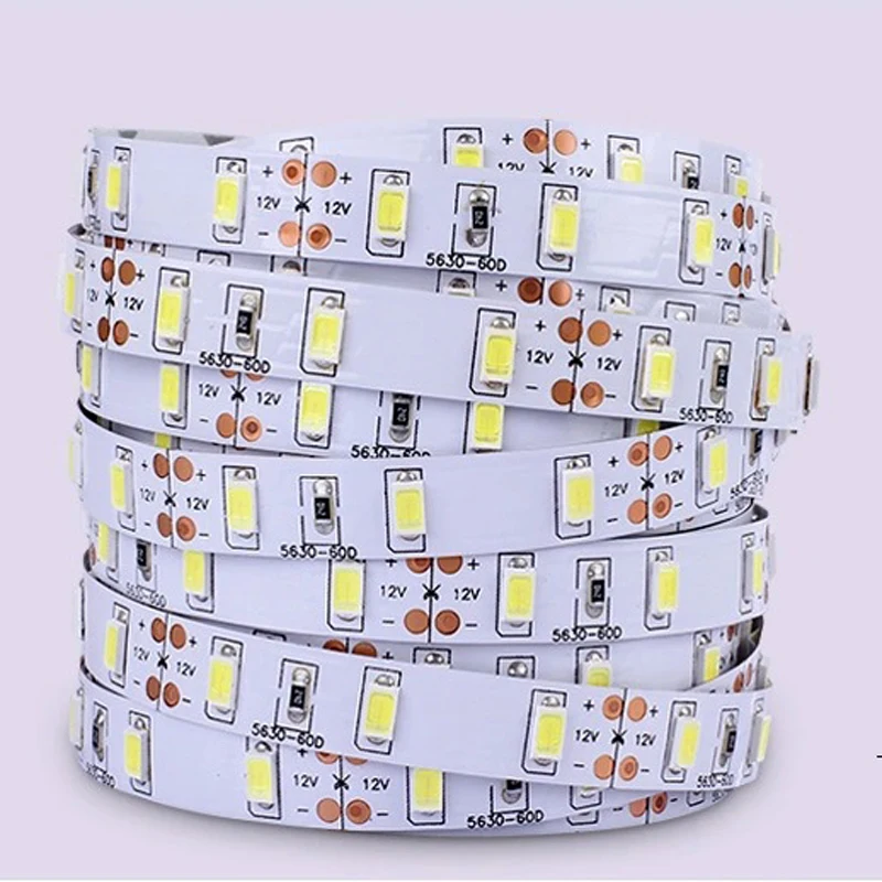 Водонепроницаемая светодиодная лента 65 DC12 в Диодная SMD5630 60 чипов/м 5 м/лот