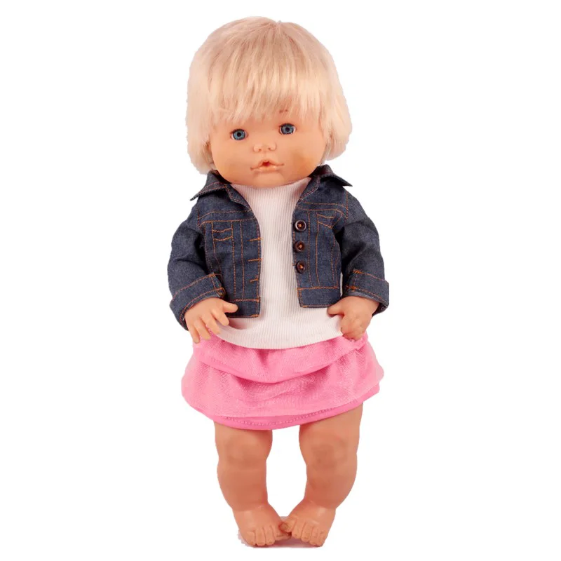 coat vest skirt Одежда для кукол подходит 41 см Nenuco кукла Nenuco y su Hermanita 6-розовое платье для бальных танцев; комплект одежды; обруч для волос, браслет обувь - Цвет: coat vest skirt