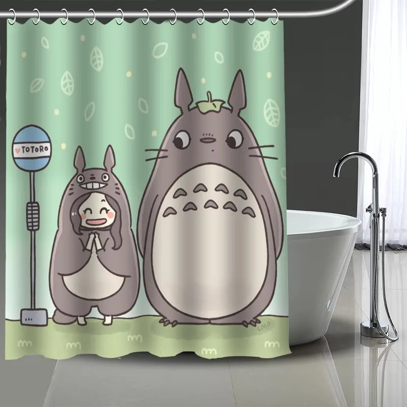 Занавеска для душа Tonari no Totoro с принтом водонепроницаемая моющаяся штора из