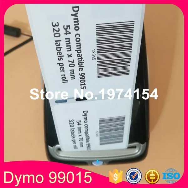10 рулонов белых Этикеток Dymo 99015 совместимых с принтером LabelWriter 320 Turbo SLP 450 440 54 мм * 70