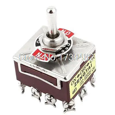 AC 250V 15A AC380V 10A 12 Терминал 3 позиционный Выключатель вкл/выкл/вкл 4P2T тумблер