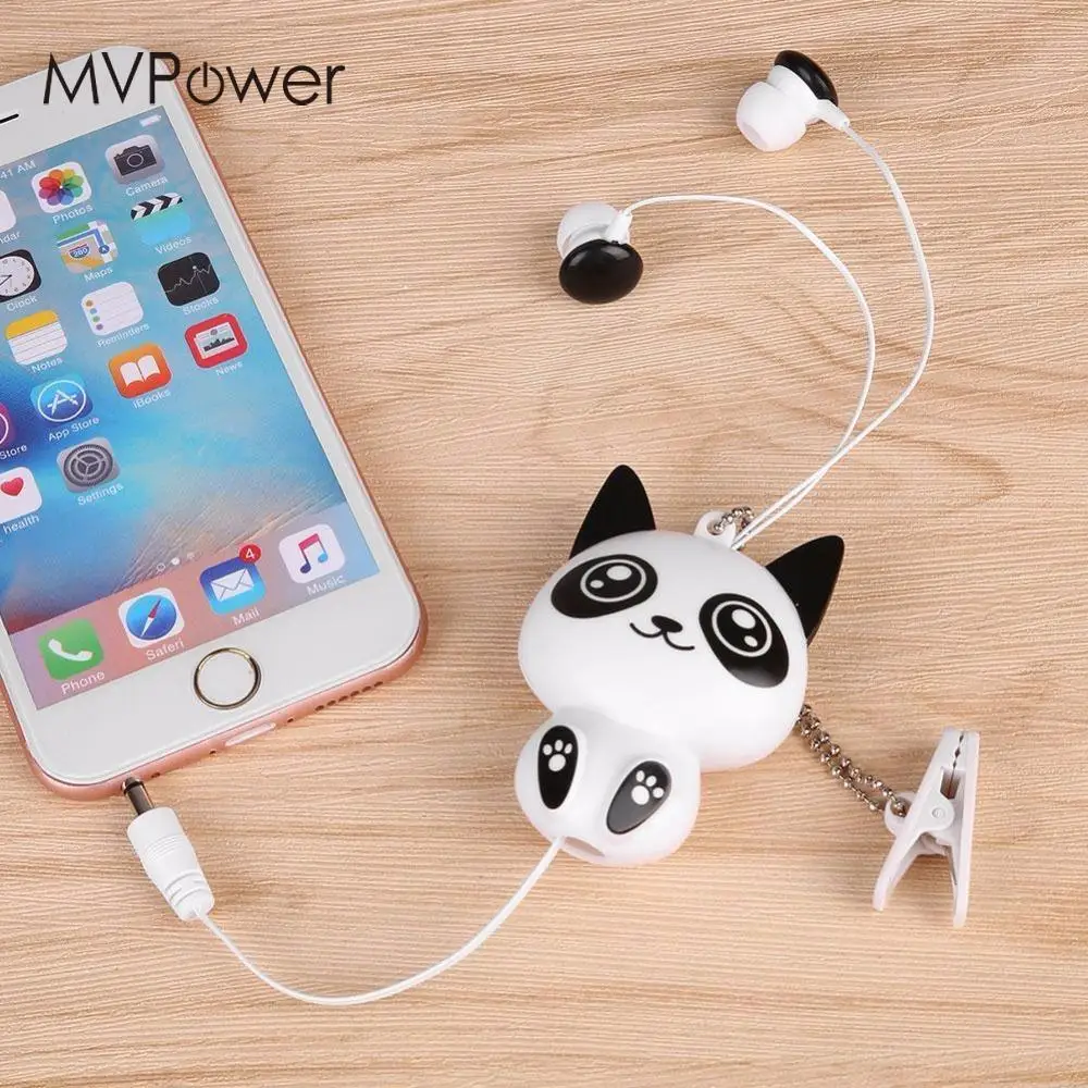 MVpower мило Сыр Cat Медведь Панда мультфильм выдвижной MP3 MP4 наушники для iOS и Android Smart