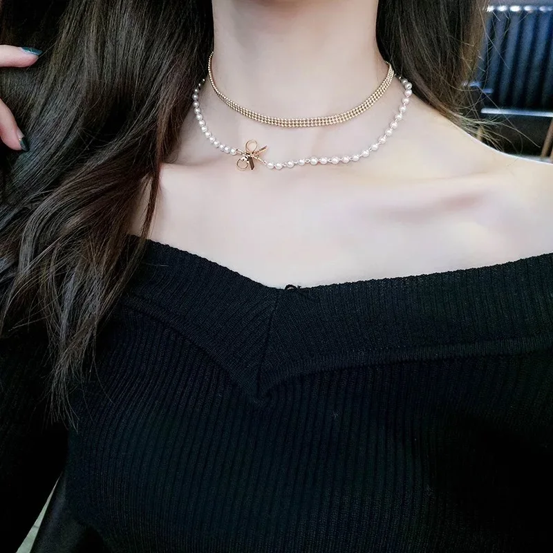 M MISM хорошее качество золотые серебряные ювелирные изделия двойное ожерелье для