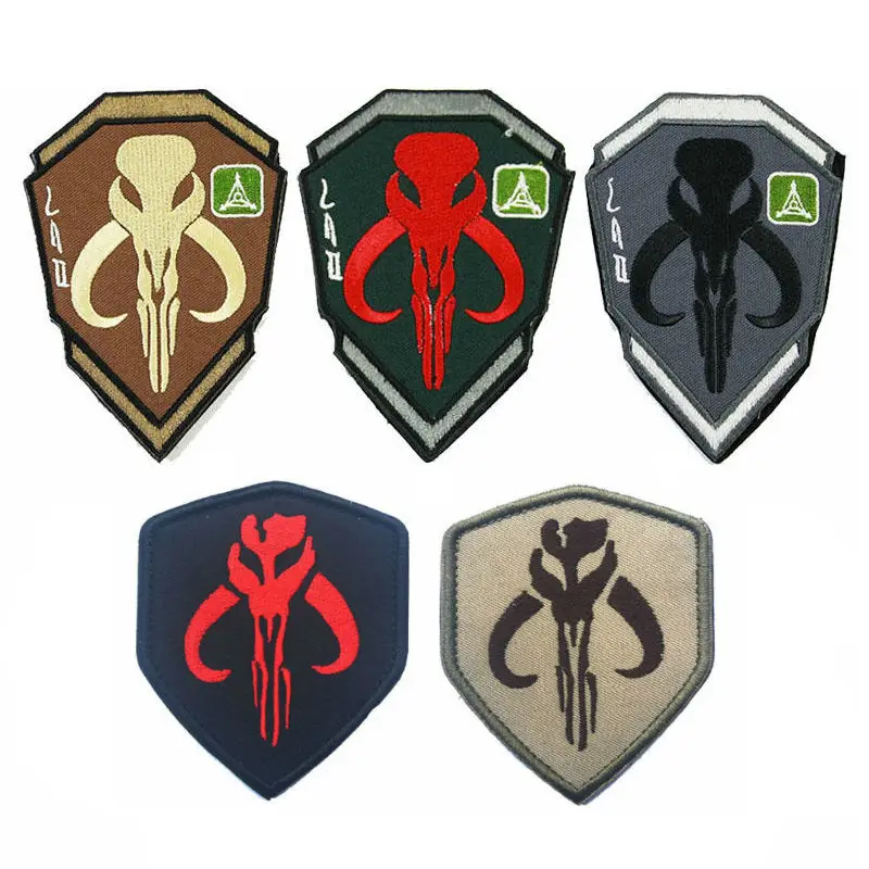 Вышивка значки Баунти Хантер Боба Фетт банта череп новые вышитые военные