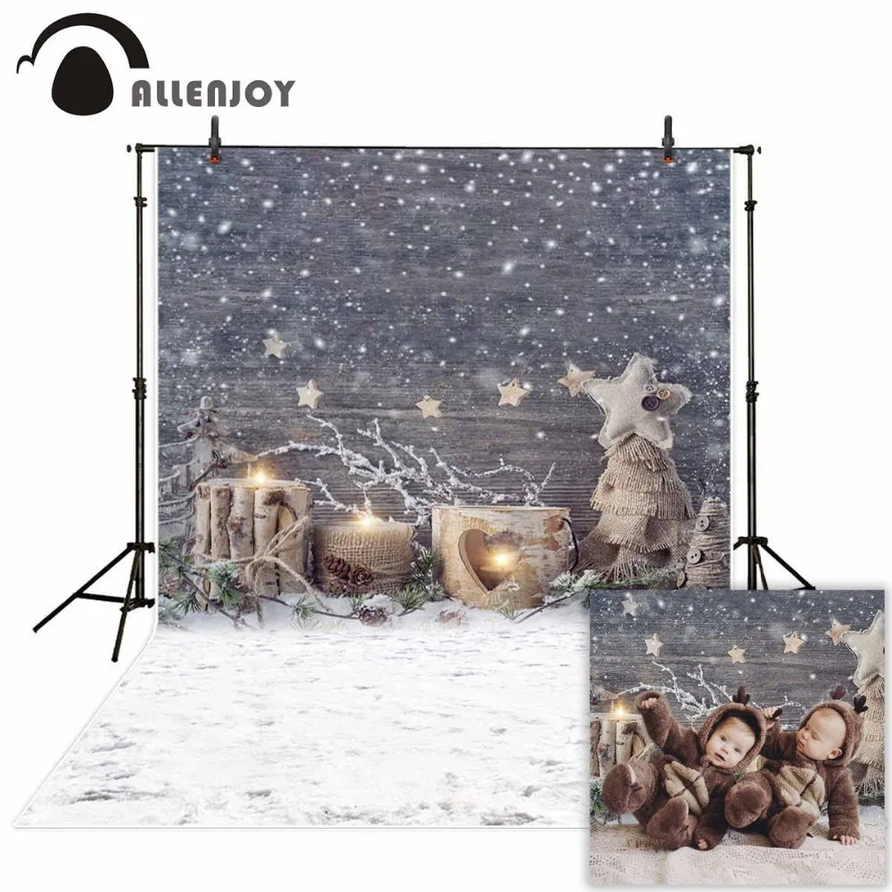 Allenjoy Профессиональный Рождественский фон для фотосъемки Зимний Снежинка звезды
