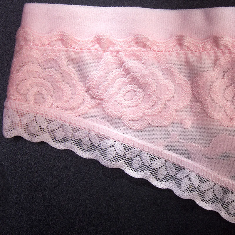 Женское нижнее белье соблазнительные кружевные трусы с низкой талией мягкое