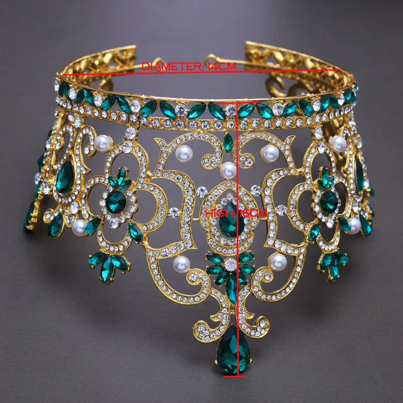 High-grade bride Baroque Crown Accessories Personality Large Headdress Wedding Queen Women Jewelry HD288 | Украшения и аксессуары