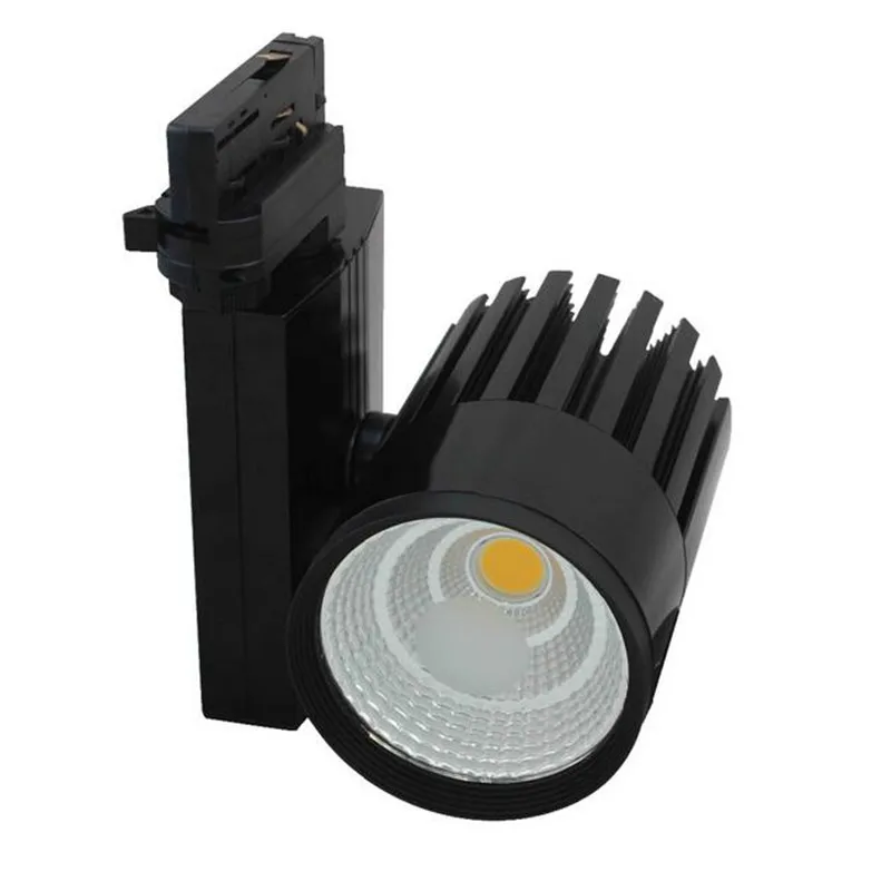 4 wiees trcck 3 фазный 30 Вт черный/белый корпус высокий CRI 90Ra CREE COB светодиодный Трек свет