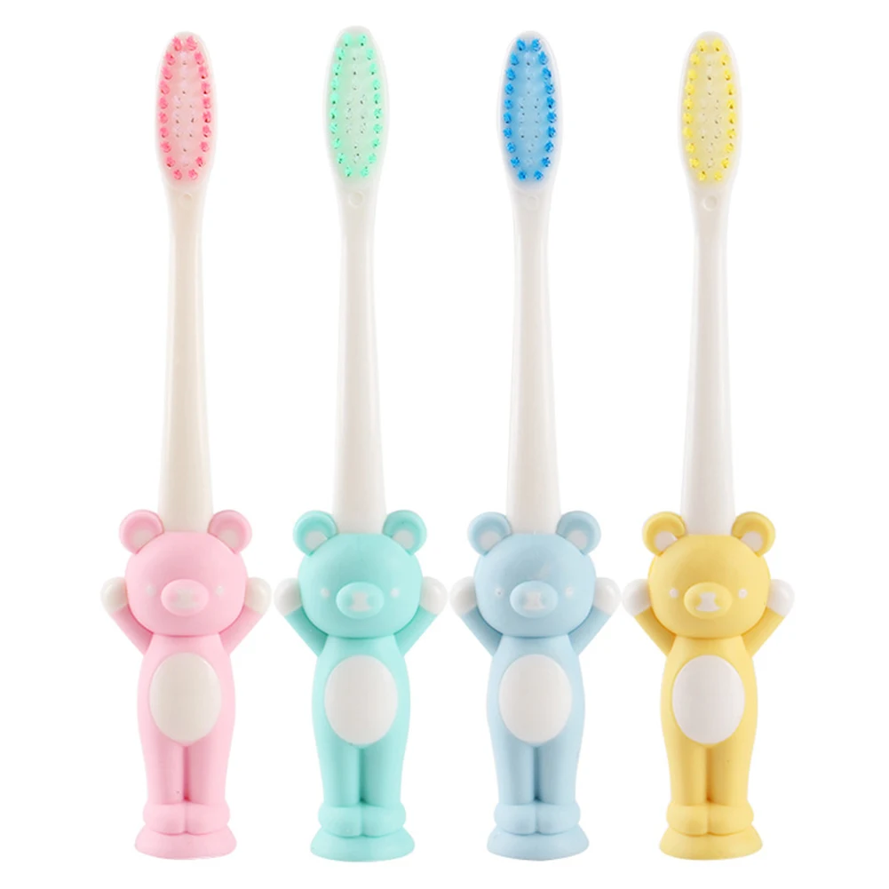 4 шт. чистка зубов не скользкий мягкий уход за полостью рта Дети зубная щетка с