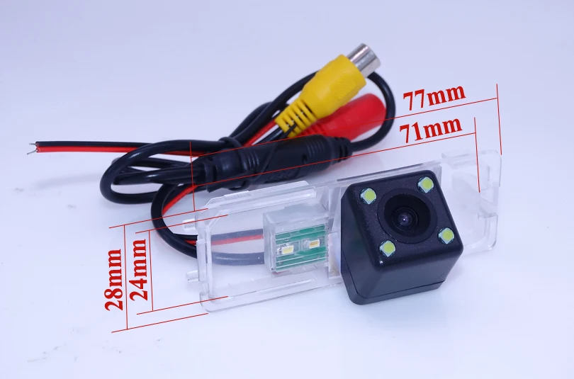 С 4 светодиодными автомобильными задними камерами заднего вида стеклянные линзы