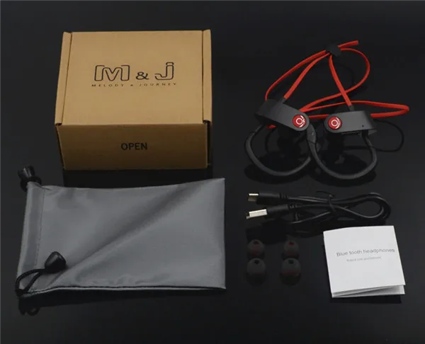 M& J M333 Беспроводной Bluetooth гарнитура спортивные наушники для бега стереофоническая гарнитура заячьи уши с С микрофоном для Iphone Sumsang - Цвет: Red