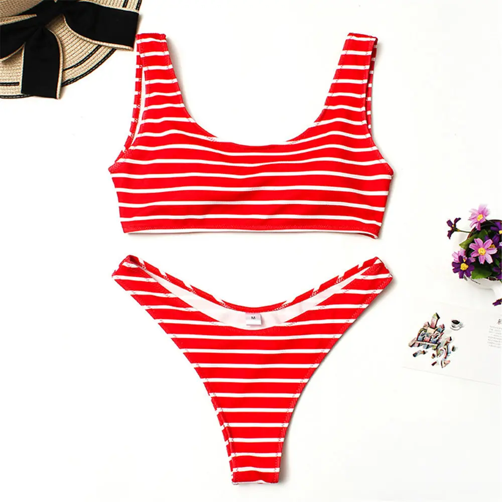 Набор бархатных бикини женские однотонные купальники пуш ап сексуальный