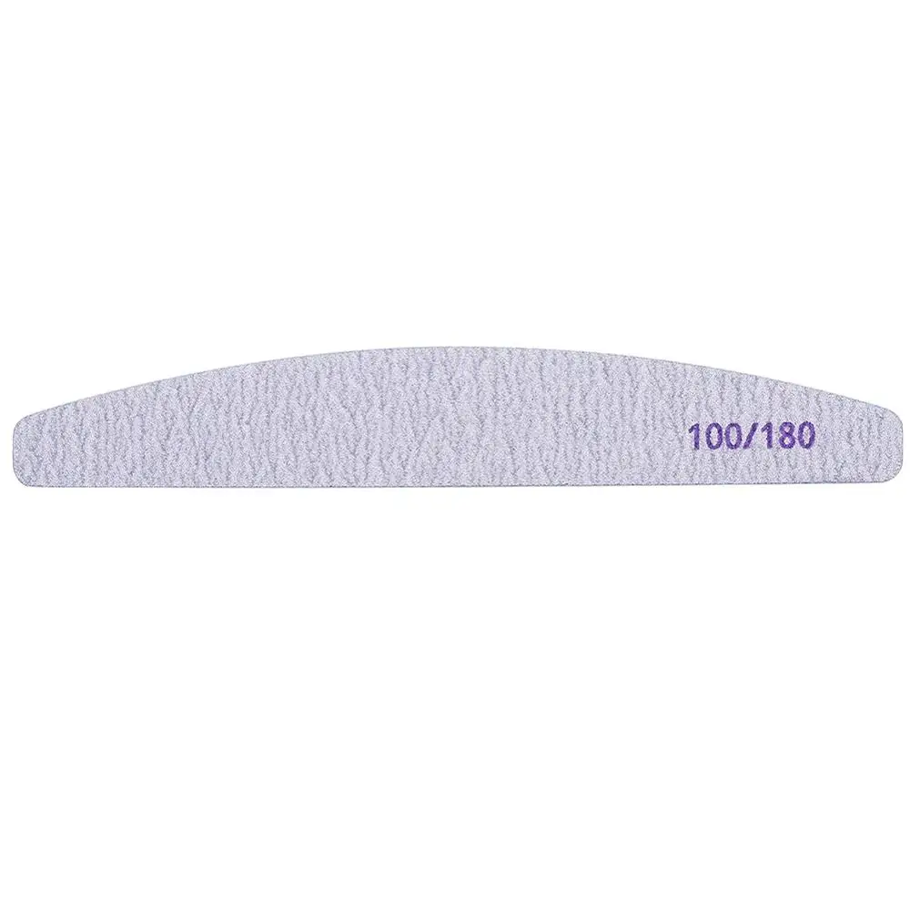 Half Moon 5 шт/лот шлифовальные пилки для ногтей 100/180 Маникюр Полировка Ногтей пилки и буферные профессиональные салонные ногти художественные инструменты красота - Цвет: Half Moon