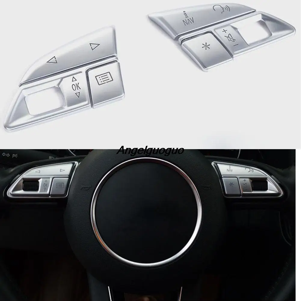 Автомобильные кнопки рулевого колеса накладка наклейка для Audi A4L/A6L/A3/Q5/Q3/Q7/S3/ S5/ S6/