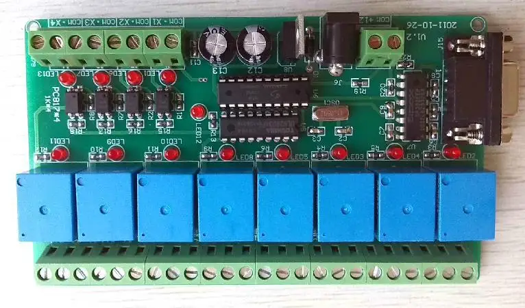 

Free Shipping! 1pc IPC board / serial control board / 4 switch / 8 relay / with serial RS232/RS485