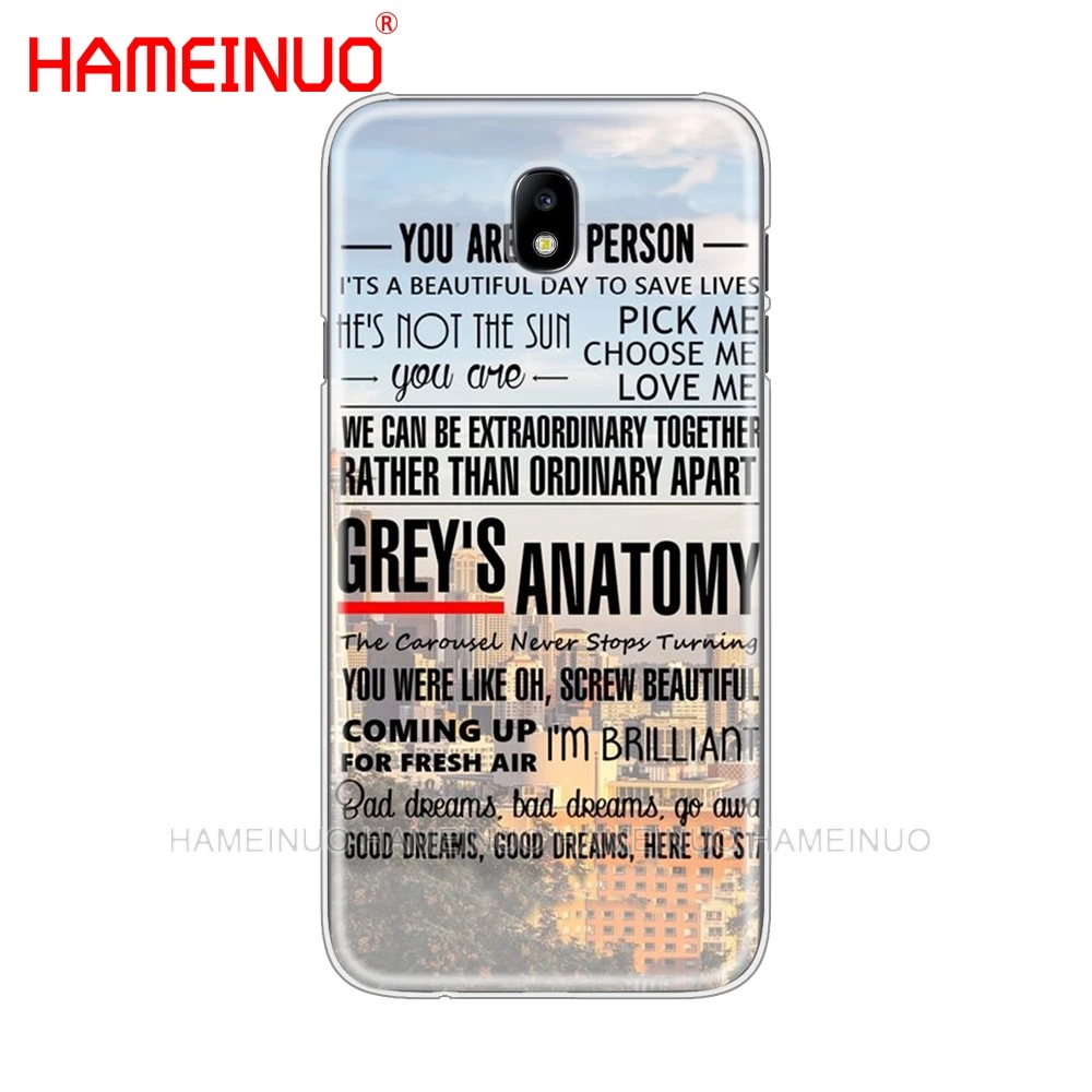 HAMEINUO Greys Анатомия чехол для телефона Samsung Galaxy J3 J5 J7 2017 J527 J727 J327 J330 J530 J730 PRO|Бамперы| |
