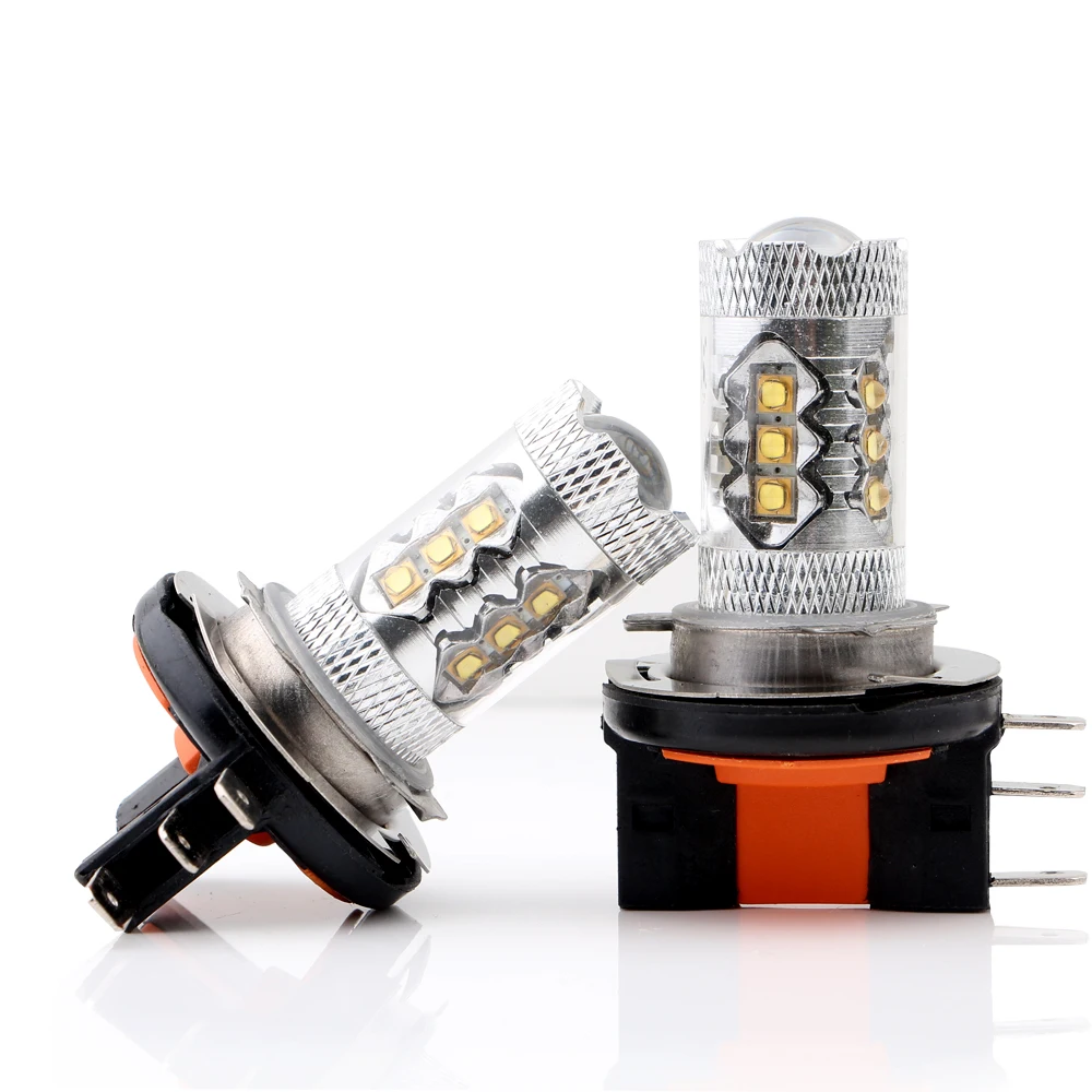 YM E Bright 1 шт. 12 В 24 постоянного тока 880 H15 3535 16 Светодиодный s 80 Вт Авто светильник