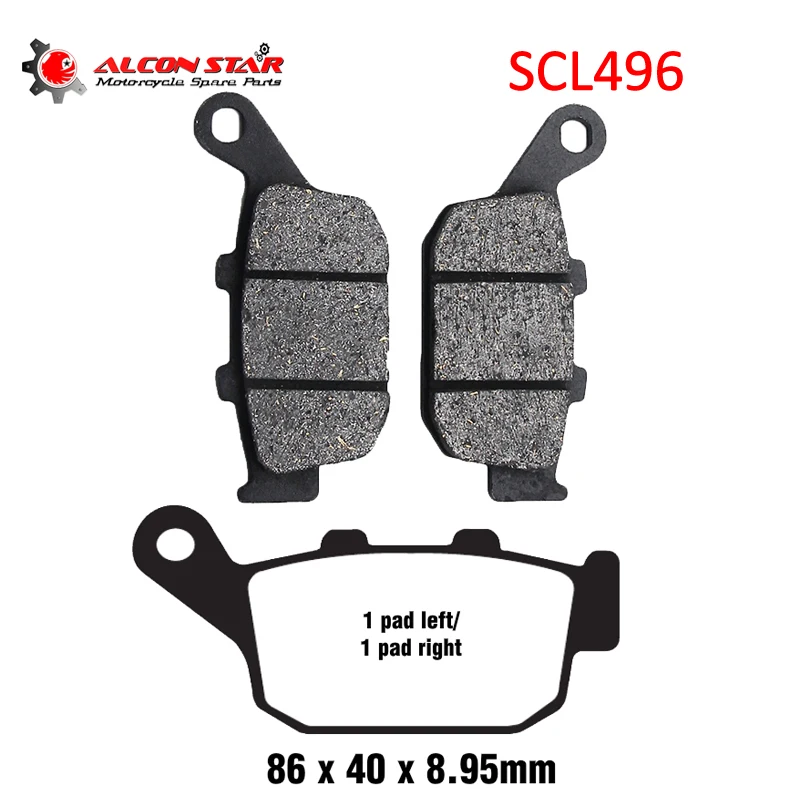 

Alconstar- 1 пара задних тормозных колодок для мотоцикла Honda CB300 CB500 CBR250 CBR300 CBR650 NC750 для Suzuki GW250 SFV650 Dit Bike