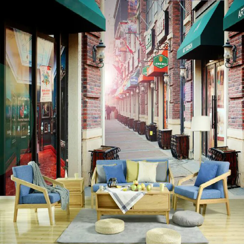 Фото Обои в европейском стиле с изображением романтической деревни ретро аллея улицы Обои в европейском стиле с изображением романтической деревни ретро аллея улицы