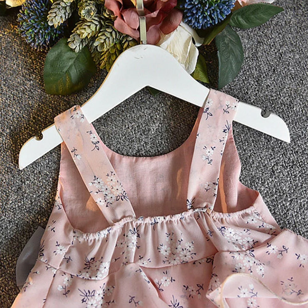 3PCS Toddler Baby Kid Girls Outfits Clothes Floral Vest T-shirt+Pants+Sun Hat Sets children clothing set girl teenage | Детская одежда