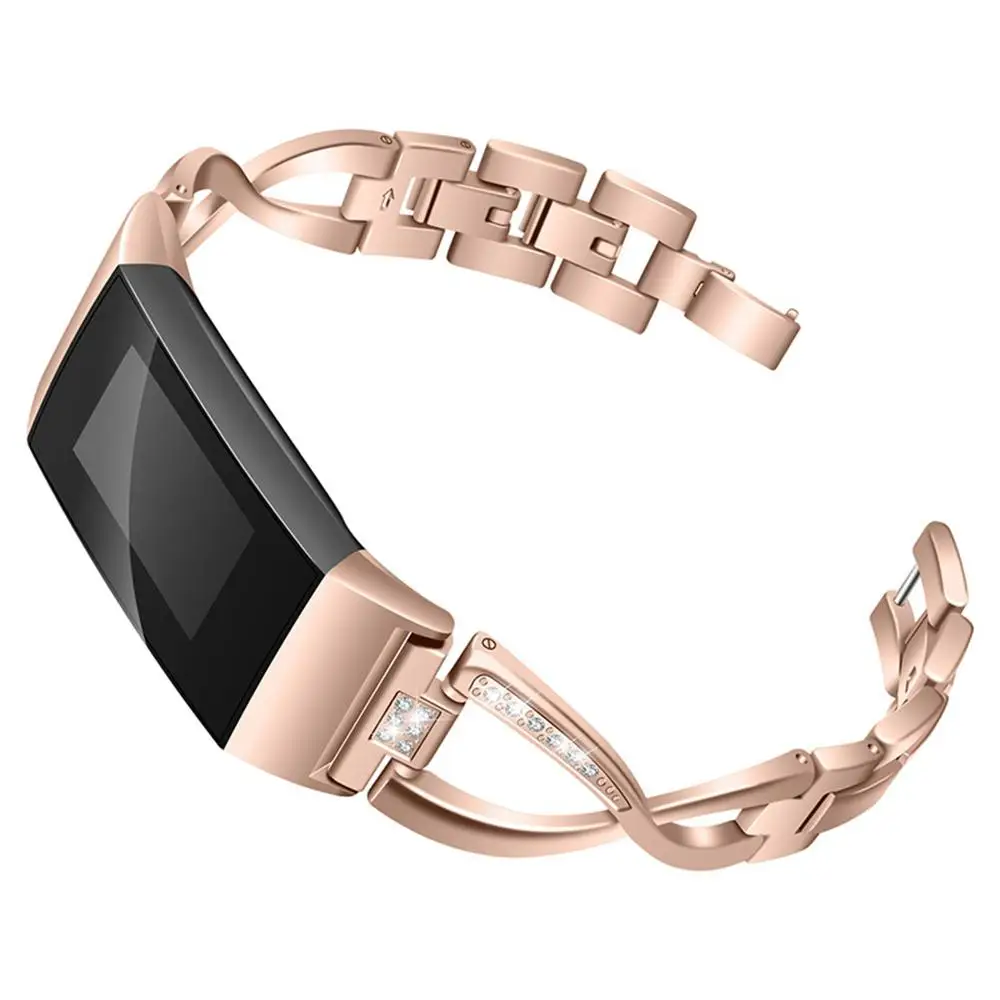 Элегантный ремешок для часов для Fitbit Charge, 3 ремешка, сменный металлический ремешок из нержавеющей стали, браслет для Charge 3 для женщин