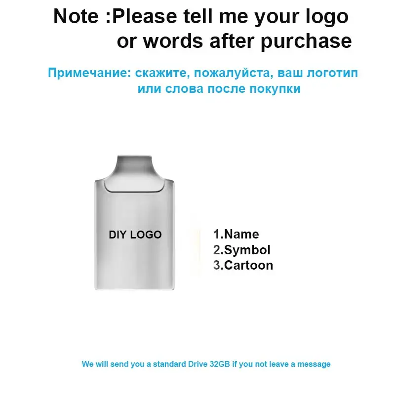 56-dot Plus DIY Logo Ingelon флеш-накопитель personalizado 8 ГБ 16 ГБ 32 ГБ 64 Гб mini Cle usb металлический флеш-накопитель на заказ DIY логотип ручка-накопитель DJ Memory Stick - Цвет: 56-dot Plus DIY Logo