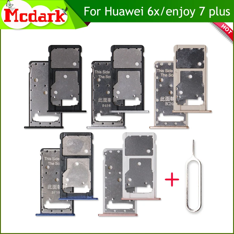Держатель лотка Nano SIM /Micro для Huawei 6x enjoy 7 plus запасные части SD Sim карты + Инструмент