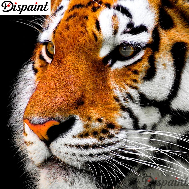 

Dispaint Full Square/Round Drill 5D DIY Diamond Painting "Animal tiger" Embroidery Cross Stitch 3D Home Decor Gift A10145