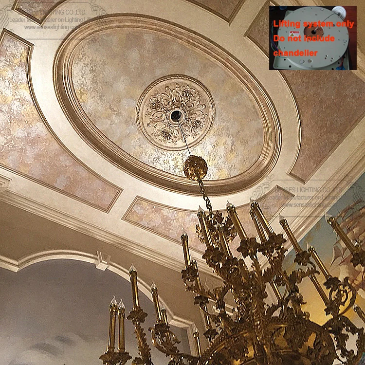 Подъемник для люстры с проводом управления 250 кг 9 м и пультом дистанционного