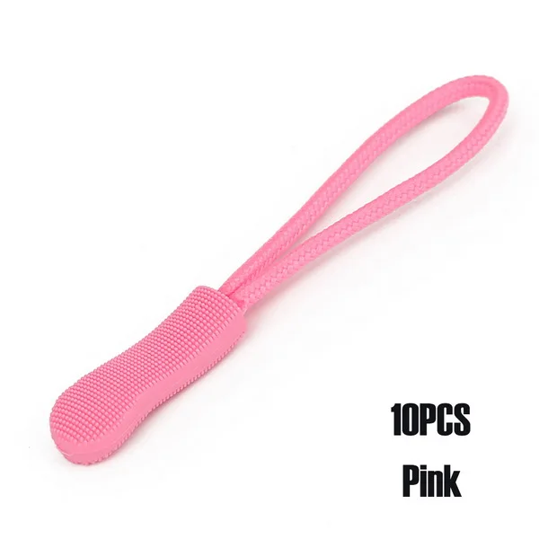 Pink 10/20 штук застежка-молния тянуть Замена шнура застежка-молнии ремень Lariat черный DIY Одежда сумка рюкзак аксессуары зажим для одежды пулер застежка-молнии - Цвет: Pink