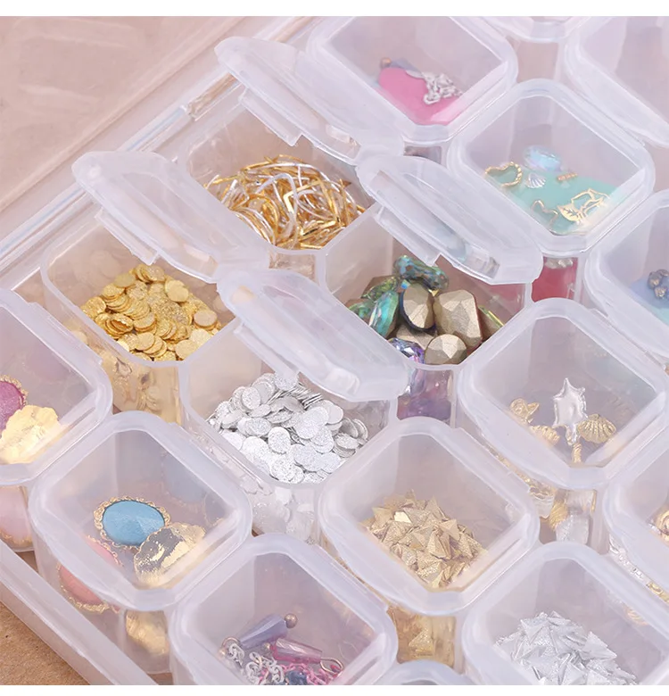 Пластиковый Органайзер с 28 отделениями для хранения ювелирных изделий|Коробки и