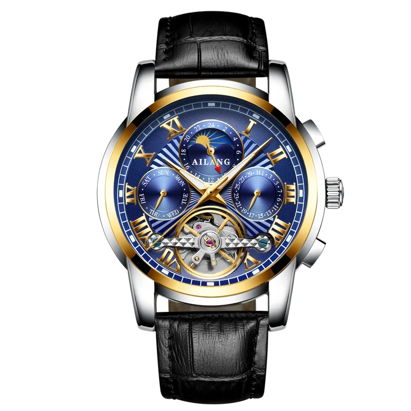 

AILANG Automatic Mechanical Watch Men Waterproof Sport Wristwatch Mens Clock Stainless Date Week Montre Homme Skeleton Watch