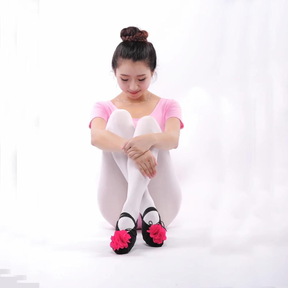 Новое мягкая балерина обувь для женщин девушки детей холст танцевальной обуви