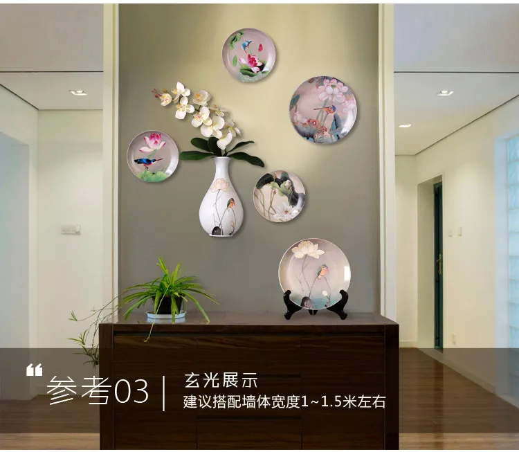 Lotus ceramics декоративные тарелки настенные украшения китайская Декоративная посуда ремесла домашний ТВ фон настенные Подвески