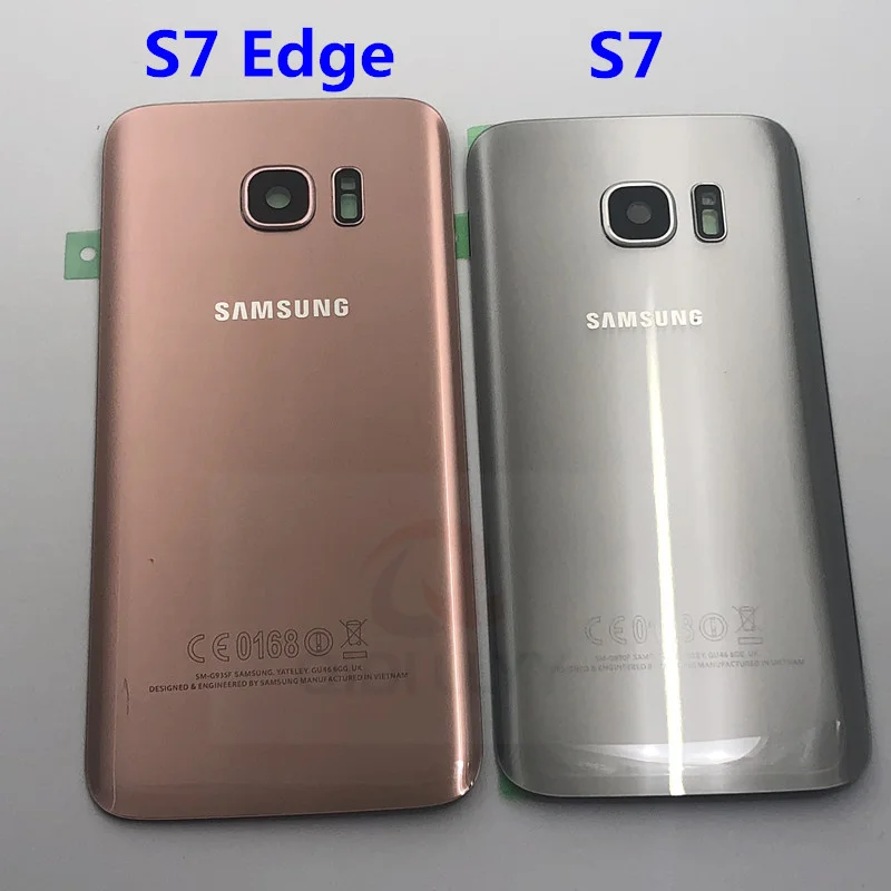 Стеклянная крышка для SAMSUNG Galaxy S7 G930F Edge G935F задняя батарейного отсека оригинальная