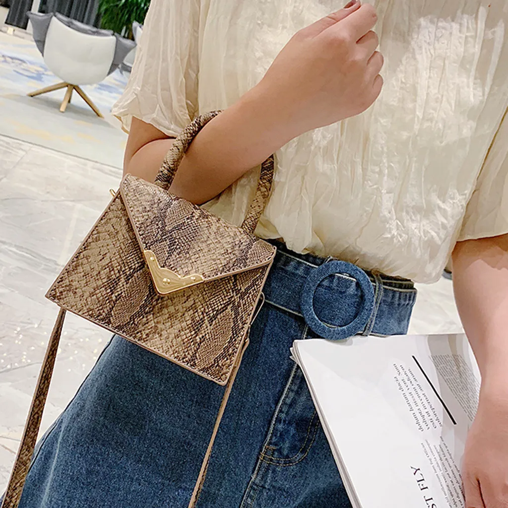 

Transer women leather handbags Fashion snake print Messenger Crossbody Bag Ladies small Exquisite purses and handbags Bolsas #4Z