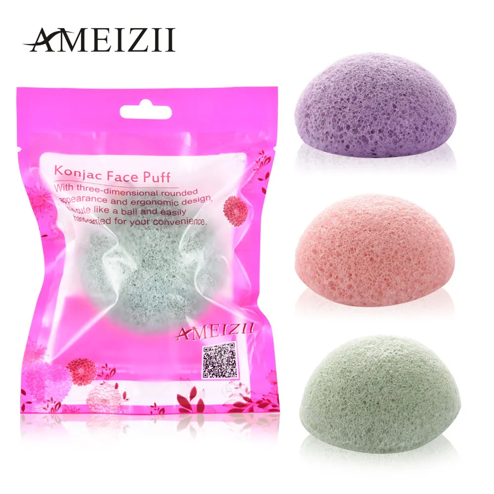Губка для очищения лица AMEIZII губка косметическая Konjac 1 шт.| |